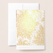 Gold Foil Snowflake Blühe Weihnachtskarte Folienkarte (Rückseite mit Umschlag)