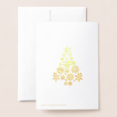 Gold Foil Snowflake Tree Weihnachtskarte Folienkarte (Rückseite mit Umschlag)