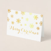 Gold Foil Snowflakes Frohe Weihnachten Folienkarte (Vorderseite)