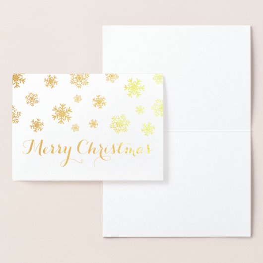 Gold Foil Snowflakes Frohe Weihnachten Folienkarte (Anzeige)
