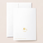 Gold Foil Sober Christmas Tree Word Cloud Folienkarte (Rückseite mit Umschlag)