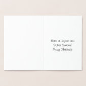 Gold Foil Sober Christmas Tree Word Cloud Folienkarte (Innenseite)