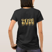 Gold Foil Sparkling Cheers to 2026 Happy New Year T-Shirt (Rückseite)