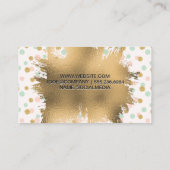 Gold Foil Spritzer | Glitzer Confetti | Polka Dot Visitenkarte (Rückseite)
