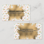 Gold Foil Spritzer | Glitzer Confetti | Polka Dot Visitenkarte (Vorne/Hinten)