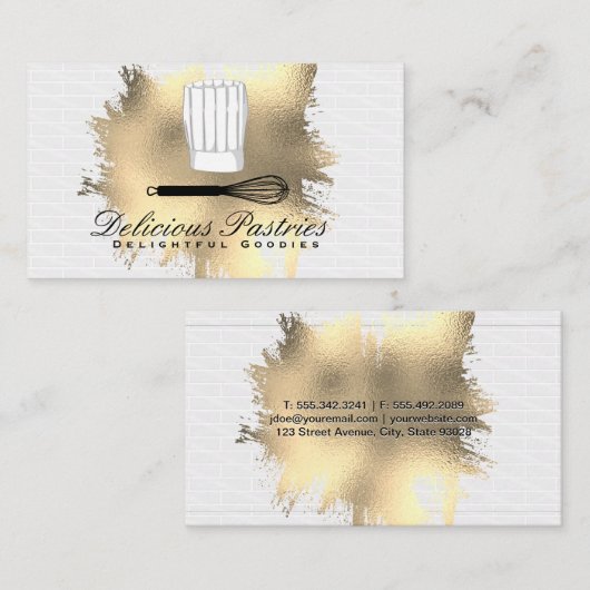 Gold Foil Spritzer | Hintergründe Visitenkarte (Vorne/Hinten)