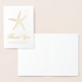 Gold Foil Starfish Vielen Dank Karten (Anzeige)
