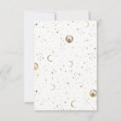 Gold Foil Stars Celestial Wedding RSVP Karte (Rückseite)