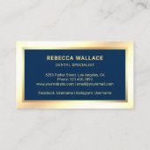 Gold Foil Stars Cream Gold Zahnbürste Zahnstocher Visitenkarte (Rückseite)