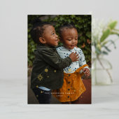 Gold Foil Stars Magische Weihnachten Folieneinladung (Stehend vorne)