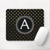Gold Foil Stars Mit Monogramm Modern Pad Mousepad (Mit Mouse)