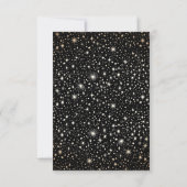 Gold Foil Stars Modern Wedding RSVP (Rückseite)
