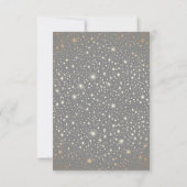 Gold Foil Stars Modern Wedding RSVP Karte (Rückseite)