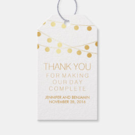 Gold Foil String Lights Elegante Hochzeit Geschenkanhänger