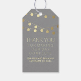 Gold Foil String Lights Elegante Hochzeit Geschenkanhänger