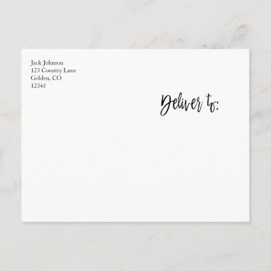 Gold Foil String Lights & Script UAWG Reply Card Einladungspostkarte (Rückseite)