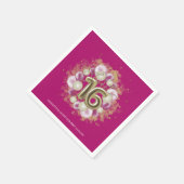 Gold Foil Sweet 16 Bday Balloons Party Hot Pink Serviette (Ecke)