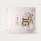 Gold Foil Sweet 16 Bday Balloons Pink Backdrops Wandteppich (Vorderseite (Horizontal))