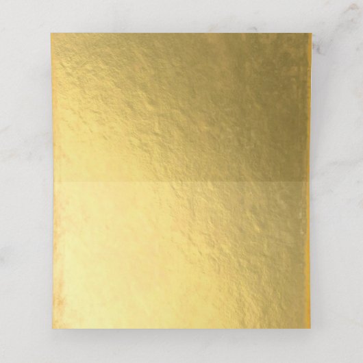 Gold Foil swuckt Tischkarten Platzkarte (Innenseite Aufgefaltet)