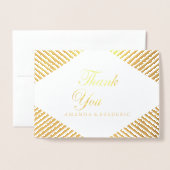 Gold Foil Tan - Marsala Dankeschön Karte (Vorderseite mit Umschlag)