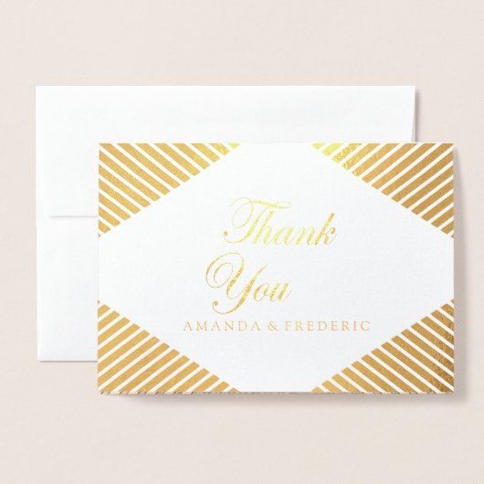 Gold Foil Tan - Marsala Dankeschön Karte (Vorderseite mit Umschlag)