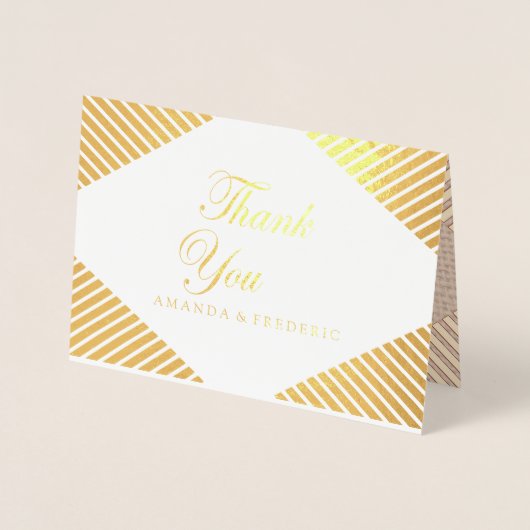 Gold Foil Tan - Marsala Dankeschön Karte (Vorderseite)