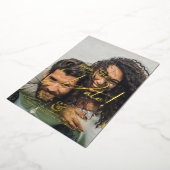GOLD FOIL Text Foto Overlay Holz Save the Date Folieneinladung (Gedreht)