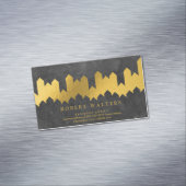 Gold Foil Textur | Lux Formen | Verspätung Magnetische Visitenkarte (Beispiel)