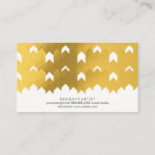 Gold Foil Textur | Lux Formen Visitenkarte (Rückseite)