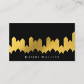 Gold Foil Textur | Lux Formen Visitenkarte (Vorderseite)