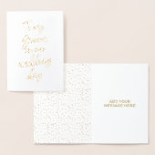 Gold Foil to my Groom on our Wedday Folienkarte (Anzeige)