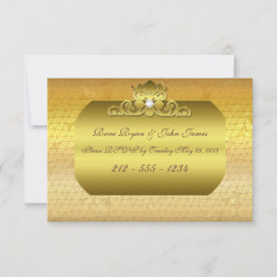 Gold Foil UAWG RSVP Karte