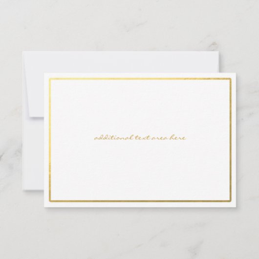 Gold Foil UAWG Wedding Card Einladung (Rückseite)