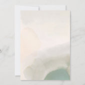 Gold Foil Umbrella Dark Moss Green Baby Dusche Einladung (Rückseite)