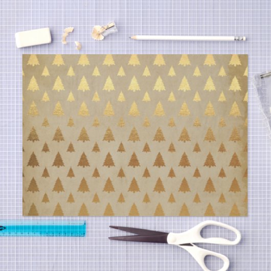 Gold Foil und Kraft Papier Rustikaler Weihnachtsba (Handwerk)