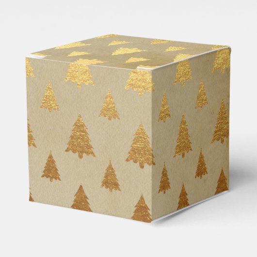 Gold Foil und Kraft Papier Rustikaler Weihnachtsba Geschenkschachtel (Vorderseite)