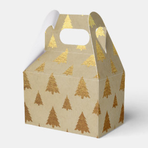 Gold Foil und Kraft Papier Rustikaler Weihnachtsba Geschenkschachtel