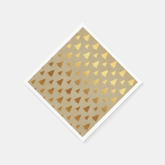 Gold Foil und Kraft Papier Rustikaler Weihnachtsba Serviette