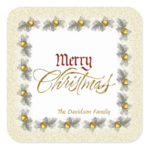 Gold Foil und Rot Frohe Weihnachten Custom