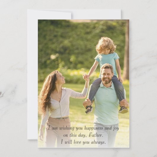 Gold Foil Vatertag Card Ankündigung (Rückseite)