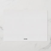 Gold Foil Verlobung Save the Date Folieneinladung (Rückseite)