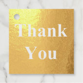 Gold Foil Vielen Dank für Ihr Hochzeitspaar Name h Geschenkanhänger (Vorderseite)