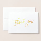 Gold Foil Vielen Dank für Ihre Hochzeitskarte Folienkarte (Vorderseite mit Umschlag)