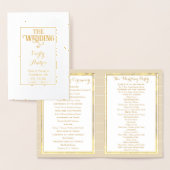 Gold Foil Vintag Damask WEDING PROGRAMM (Anzeige)