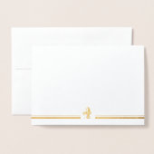 Gold Foil Vintag Elegante Lilie Card Folienkarte (Vorderseite mit Umschlag)