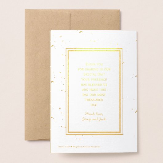 Gold Foil Vintag Hummingbird WEDDING PROGRAMM (Rückseite mit Umschlag)
