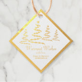 Gold Foil Warmest wünscht Weihnachtsbaumgeschenk-T Geschenkanhänger (Vorderseite)