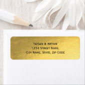 Gold Foil Wedding Address Label (Insitu)