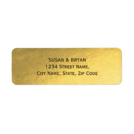 Gold Foil Wedding Address Label