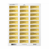 Gold Foil Wedding Address Label (Vorne)